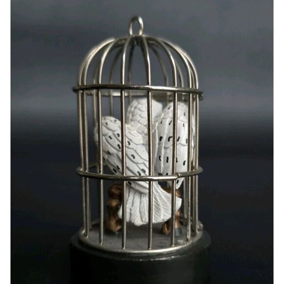 HARRY POTTER HEDWIG OWL BIRD CAGE ORNAMENT WBEI S10 3.25" TALL - Picture 2 of 7